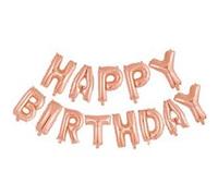 Ballon avec Texte joyeux anniversaire Globos en rose or G