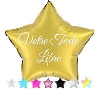 Ballon avec votre inscription en forme de coeur Ballon avec n'importe quel texte Cadeau personnalisé pour l'anniversaire de la Saint-Valentin Anniversaire pour l'hélium ou l'air (coeur) (Étoile)