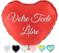 Ballon avec votre inscription en forme de coeur Ballon avec n'importe quel texte Cadeau personnalisé pour l'anniversaire de la Saint-Valentin Anniversaire pour l'hélium ou l'air (coeur) (Cœur)