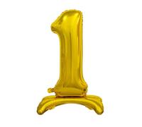 Ballon B&C chiffre 1 or 74cm (ballons)