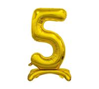 Ballon B&C chiffre 5 or 74cm (catégorie : Fête, Ballons)