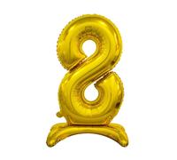 Ballon B&C chiffre 8 or 74cm (ballons)