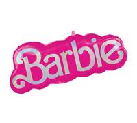 Ballon Barbie Party écrit en rose