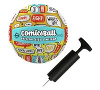 Ballon Beach Volley Comicsball Taille 5 avec Gonfleur et Aiguille - Couture en Cuir Soft Touch Antidérapant - Résistant et Renforcé - Idéal pour Plage, Camping, Parc (ORANGE)
