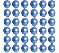 Ballon Bleu,36 Pièces 5 Pouces Ballons de Baudruche,Ballon Anniversaire,Ballons Bleu en Latex Métallique Helium Gonflable de Fete,Mariage,Baby Shower,Anniversaire Decoration pour Femmes Garçons