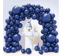 Ballon Bleu Marine, 130 Pièces Kit Arche Ballon Bleu Foncé, 18 12 10 5 pouce Guirlande Ballons de Baudruche, Helium Gonflable pour Ballons Décorations Anniversaire Mariage Remise de Diplômes