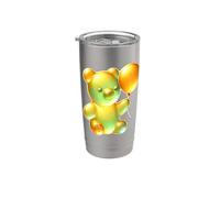 Ballon Bonbons Gummy Bear Jaune Gobelet isotherme en acier inoxydable double paroi
