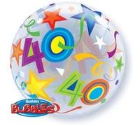 Ballon Bubble étoiles 40 56 Cm 22 Qualatex© - Multicolores - Diamètre: 22 / 56 cm or G