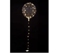 Ballon bulle cristal transparent avec LED blanches 25-30 cm - Transparent