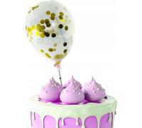 Ballon Cake Topper Gold Confetti Birthday Decoration