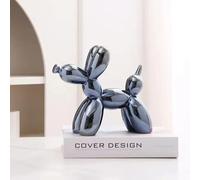 Ballon Chien Figure Céramique anthracite l Sculpture abstraite 11 cm pour Home Office Décoration & Idée cadeau l Statue moderne comme accessoire d'intérieur élégant