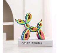 Ballon Chien Figure Céramique multicolore brillant l Abstract Pop-Art Sculpture 11 cm pour salon, bureau & idée cadeau l Statue décorative moderne colorée