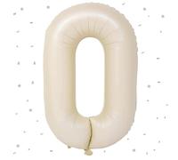 Ballon Chiffre 0,Ballons 0 an Beige,Ballons 0 Ans Anniversaire Numero 0 Hélium Ballons,101cm Chiffre 0 Decoration Pour Garçons Filles Anniversaire Fête