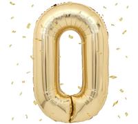 Ballon Chiffre 0,Ballons 0 an Or Léger,Ballons 0 Ans Anniversaire Numero 0 Hélium Ballons,101cm Chiffre 0 Decoration Pour Garçons Filles Anniversaire Fête