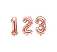 Ballon Chiffre 0 Rose Champagne 35cm - SKYLANTERN - Ballon classique - Hélium - Pompe à pied