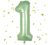 Ballon Chiffre 1,Ballons 1 an Vert Saug,Ballons 1 Ans Anniversaire Numero 1 Hélium Ballons,101cm Chiffre 1 Decoration Pour Garçons Filles Anniversaire Fête
