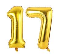Ballon Chiffre 17/71 Or Anniversaire Numero 17/71 Deco Birthday, Number 17/71 Ballon Party Deco Soutenir helium - 40pouces