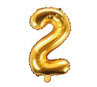 Ballon chiffre 2 or - 35 cm