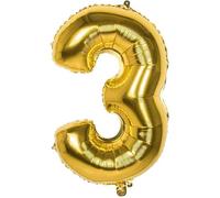 Ballon - Chiffre 3 - OR - 36cm