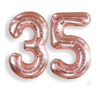 Ballon Chiffre 35 Rose Gold Géant: 40 Pouces 101 cm Grand Ballons Anniversaire Rosegold Numero 53 ans à Hélium Ballon de Baudruche Mylar Décoration