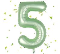 Ballon Chiffre 5,Ballons 5 an Vert Saug,Ballons 5 Ans Anniversaire Numero 5 Hélium Ballons,101cm Chiffre 5 Decoration Pour Garçons Filles Anniversaire Fête