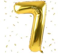Ballon Chiffre 7,Ballons 7 an Or,Ballons 7 Ans Anniversaire Numero 7 Hélium Ballons,101cm Chiffre 7 Decoration Pour Garçons Filles Anniversaire Fête