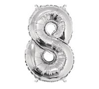 Ballon Chiffre 8, 40cm, 1pce. , argent