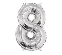 Ballon Chiffre 8, 40cm, 1pce. , argent