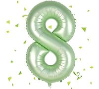 Ballon Chiffre 8,Ballons 8 an Vert Saug,Ballons 8 Ans Anniversaire Numero 8 Hélium Ballons,101cm Chiffre 8 Decoration Pour Garçons Filles Anniversaire Fête