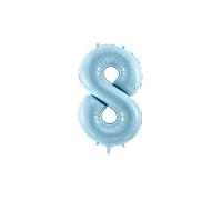 Ballon Chiffre 8 Bleu ciel 86cm