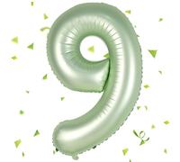 Ballon Chiffre 9,Ballons 9 an Vert Saug,Ballons 9 Ans Anniversaire Numero 9 Hélium Ballons,101cm Chiffre 9 Decoration Pour Garçons Filles Anniversaire Fête