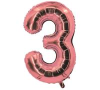 Ballon chiffre - P'TIT Clown - re80303 - Aluminium mylar - 85 cm - Rose gold