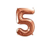 Ballon chiffre - Rose Gold - 5 - 86 cm - Hélium - Décoration anniversaire