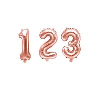 Ballon Chiffre - SKYLANTERN - Rose Champagne - Aluminium - Pour Anniversaire et Fêtes