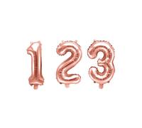 Ballon Chiffre - SKYLANTERN - Rose Champagne - Aluminium - Pour Anniversaire et Fêtes