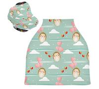 Ballon Coeur Mignon Hérisson Housse de Canopée pour Poussette,Siège de Voiture pour Bébé Dais Siège Auto Couverture D'Allaitement Pare-Soleil Respirant Extensible pour Bébé