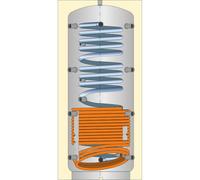 Ballon combiné chauffage 300 L avec 1 échangeur acier et serpentin ECS inox découplage hydraulique - THERMADOR BSE031STHE