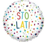 Ballon Confetti Anniversaire en aluminium Happy Birthday 43 cm