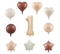 Ballon crème caramel - Grande décoration numérique en aluminium de 40 pouces, ballon géant en mylarr avec numéro d'événement | Accessoire de fête élégant pour affichage de toile de