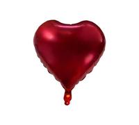 Ballon cœur aluminium - ABC - Lot de 10 - Rouge métallisé - 45 cm - Réutilisable - Air ou hélium - Décoration mariage