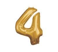 AMSCAN Large Number 4 Ballon en plastique N3 0