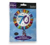Ballon D'Anniversaire 70 Ans 70 Radial Amscan 1607301 18 Pouces En Folie