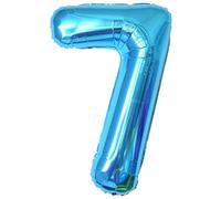 Ballon d'anniversaire en forme de chiffre 7, taille XXL, en aluminium, 101 cm, décoration d'anniversaire (chiffre 7), gonflable à l'hélium