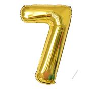 Ballon d'anniversaire numéro 7 ans | Ballon d'or 3 XXL - Ballon géant en 40" - 101cm Décoration d'anniversaire - Ballon numéro Décoration d'anniversaire .S'envole avec de l'hélium