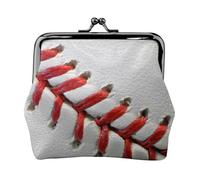 Ballon de Baseball imprimé,Porte-Monnaie en Cuir PU, Petit Portefeuille, Pochette à Monnaie avec Fermoir Baiser