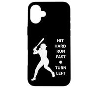 Ballon de Baseball pour Femme - Course Dure - Tournez Rapidement à Gauche Coque pour iPhone 16 Plus