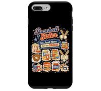 Ballon de Baseball rétro « Sister I'm Just Here for The Snacks » Coque pour iPhone 7 Plus/8 Plus