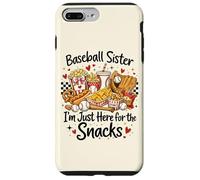 Ballon de Baseball rétro « Sister I'm Just Here for The Snacks » Coque pour iPhone 7 Plus/8 Plus