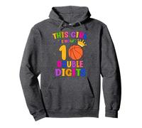 Ballon de basket 10e anniversaire « This Girl Is Now 10 Double Digits » Sweat à Capuche