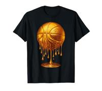 Ballon de Basket Amusant Golden Drip Cool Esthétique Sports Amateurs de Dunk T-Shirt